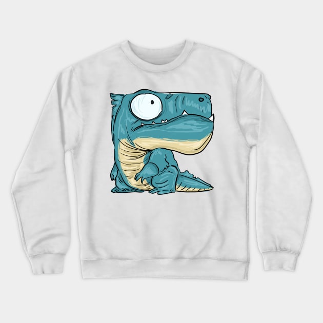 cute cartoon dinosaur Crewneck Sweatshirt by BINTSTUDIO